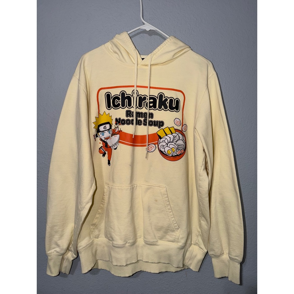 Naruto Shippuden Ichiraku Ramen Graphic Hoodie Yellow XL Viz Media Anime Manga